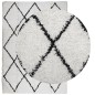 vidaXL Alfombra de pelo largo moderna crema y negro 140x200 cm vidaXL Alfombra de pelo largo moderna crema y negro 140x200 cm