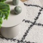 vidaXL Alfombra de pelo largo moderna crema y negro 140x200 cm vidaXL Alfombra de pelo largo moderna crema y negro 140x200 cm