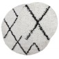 vidaXL Alfombra de pelo largo moderna crema y negro Ø 160 cm vidaXL Alfombra de pelo largo moderna crema y negro Ø 160 cm