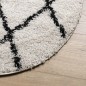 vidaXL Alfombra de pelo largo moderna crema y negro Ø 160 cm vidaXL Alfombra de pelo largo moderna crema y negro Ø 160 cm