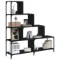 vidaXL Librería con 4 peldaños madera ingeniería negro 139x33,5x149 cm vidaXL Librería con 4 peldaños madera ingeniería negro 139x33,5x149 cm