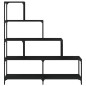 vidaXL Librería con 4 peldaños madera ingeniería negro 139x33,5x149 cm vidaXL Librería con 4 peldaños madera ingeniería negro 139x33,5x149 cm
