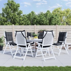 vidaXL Cojines de silla respaldo alto 6 uds tela Oxford gris antracita