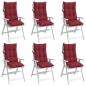 vidaXL Cojines de silla con respaldo alto 6 uds tela Oxford rojo tinto vidaXL Cojines de silla con respaldo alto 6 uds tela Oxford rojo tinto