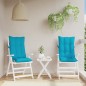 vidaXL Cojines para silla con respaldo alto 2 uds tela Oxford turquesa vidaXL Cojines para silla con respaldo alto 2 uds tela Oxford turquesa