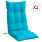 vidaXL Cojines para silla con respaldo alto 2 uds tela Oxford turquesa vidaXL Cojines para silla con respaldo alto 2 uds tela Oxford turquesa