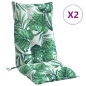 vidaXL Cojines silla respaldo alto 2 uds tela Oxford estampado hojas vidaXL Cojines silla respaldo alto 2 uds tela Oxford estampado hojas