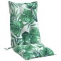 vidaXL Cojines silla respaldo alto 2 uds tela Oxford estampado hojas vidaXL Cojines silla respaldo alto 2 uds tela Oxford estampado hojas