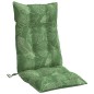 vidaXL Cojines silla respaldo alto 2 uds tela Oxford estampado hojas