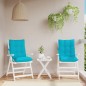 vidaXL Cojines de silla de respaldo alto 2 uds tela Oxford turquesa