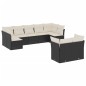 vidaXL Set de sofás de jardín 8 piezas y cojines ratán sintético negro vidaXL Set de sofás de jardín 8 piezas y cojines ratán sintético negro