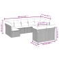 vidaXL Set de sofás de jardín 8 piezas y cojines ratán sintético negro vidaXL Set de sofás de jardín 8 piezas y cojines ratán sintético negro