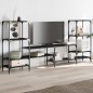 vidaXL Mueble para TV madera de ingeniería negro 206,5x28,5x95 cm vidaXL Mueble para TV madera de ingeniería negro 206,5x28,5x95 cm