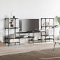 vidaXL Mueble para TV madera de ingeniería negro 206,5x28,5x95 cm vidaXL Mueble para TV madera de ingeniería negro 206,5x28,5x95 cm