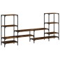 vidaXL Mueble de TV madera ingeniería roble ahumado 206,5x28,5x95 cm vidaXL Mueble de TV madera ingeniería roble ahumado 206,5x28,5x95 cm