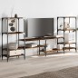vidaXL Mueble de TV madera ingeniería roble ahumado 206,5x28,5x95 cm vidaXL Mueble de TV madera ingeniería roble ahumado 206,5x28,5x95 cm