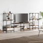 vidaXL Mueble de TV madera ingeniería roble ahumado 206,5x28,5x95 cm vidaXL Mueble de TV madera ingeniería roble ahumado 206,5x28,5x95 cm