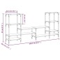vidaXL Mueble de TV madera ingeniería roble ahumado 206,5x28,5x95 cm vidaXL Mueble de TV madera ingeniería roble ahumado 206,5x28,5x95 cm