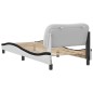 vidaXL Cama con cabecero cuero sintético blanco y negro 80x200 cm vidaXL Cama con cabecero cuero sintético blanco y negro 80x200 cm