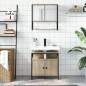 vidaXL Set de muebles de baño 2 pzas madera contrachapada roble Sonoma vidaXL Set de muebles de baño 2 pzas madera contrachapada roble Sonoma