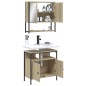 vidaXL Set de muebles de baño 2 pzas madera contrachapada roble Sonoma vidaXL Set de muebles de baño 2 pzas madera contrachapada roble Sonoma
