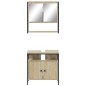 vidaXL Set de muebles de baño 2 pzas madera contrachapada roble Sonoma vidaXL Set de muebles de baño 2 pzas madera contrachapada roble Sonoma