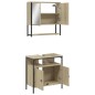 vidaXL Set de muebles de baño 2 pzas madera contrachapada roble Sonoma vidaXL Set de muebles de baño 2 pzas madera contrachapada roble Sonoma