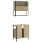 vidaXL Set de muebles de baño 2 pzas madera contrachapada roble Sonoma vidaXL Set de muebles de baño 2 pzas madera contrachapada roble Sonoma