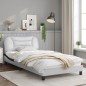 vidaXL Estructura de cama con cabecero cuero sintético blanco y negro