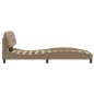 vidaXL Estructura de cama cabecero cuero sintético capuchino 100x200cm vidaXL Estructura de cama cabecero cuero sintético capuchino 100x200cm
