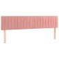 vidaXL Cama box spring colchón y LED terciopelo rosa 180x200 cm vidaXL Cama box spring colchón y LED terciopelo rosa 180x200 cm