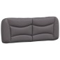 vidaXL Estructura de cama con cabecero cuero sintético gris 140x190 cm vidaXL Estructura de cama con cabecero cuero sintético gris 140x190 cm