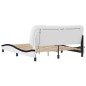 vidaXL Estructura cama cabecero cuero sintético blanco negro 160x200cm vidaXL Estructura cama cabecero cuero sintético blanco negro 160x200cm