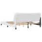 vidaXL Estructura de cama cabecero cuero sintético blanco 180x200 cm