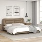 vidaXL Estructura de cama cabecero cuero sintético capuchino 180x200cm vidaXL Estructura de cama cabecero cuero sintético capuchino 180x200cm