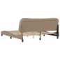 vidaXL Estructura de cama cabecero cuero sintético capuchino 180x200cm vidaXL Estructura de cama cabecero cuero sintético capuchino 180x200cm
