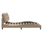 vidaXL Estructura de cama cabecero cuero sintético capuchino 180x200cm vidaXL Estructura de cama cabecero cuero sintético capuchino 180x200cm