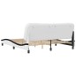 vidaXL Estructura de cama con cabecero cuero sintético blanco y negro vidaXL Estructura de cama con cabecero cuero sintético blanco y negro