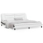 vidaXL Estructura de cama con cabecero cuero sintético blanco y negro vidaXL Estructura de cama con cabecero cuero sintético blanco y negro