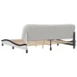 vidaXL Estructura de cama con cabecero cuero sintético blanco y negro vidaXL Estructura de cama con cabecero cuero sintético blanco y negro