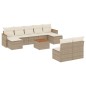 vidaXL Juego de sofás jardín con cojines beige 10 pzas ratán sintético vidaXL Juego de sofás jardín con cojines beige 10 pzas ratán sintético