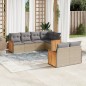 vidaXL Set sofás de jardín 7 piezas y cojines ratán sintético beige vidaXL Set sofás de jardín 7 piezas y cojines ratán sintético beige