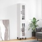 vidaXL Aparador alto madera contrachapada blanco brillo 34,5x34x180 cm vidaXL Aparador alto madera contrachapada blanco brillo 34,5x34x180 cm