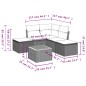 vidaXL Set de muebles de jardín 6 pzas y cojines ratán sintético gris vidaXL Set de muebles de jardín 6 pzas y cojines ratán sintético gris