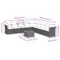 vidaXL Set de sofás de jardín 10 pzas con cojines ratán sintético gris vidaXL Set de sofás de jardín 10 pzas con cojines ratán sintético gris