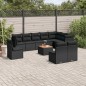 vidaXL Set de sofás de jardín 11 pzas y cojines ratán sintético negro vidaXL Set de sofás de jardín 11 pzas y cojines ratán sintético negro