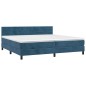 vidaXL Cama box spring colchón y LED terciopelo azul oscuro 200x200 cm vidaXL Cama box spring colchón y LED terciopelo azul oscuro 200x200 cm