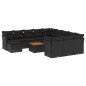 vidaXL Set de sofás de jardín y cojines 13 pzas ratán sintético negro vidaXL Set de sofás de jardín y cojines 13 pzas ratán sintético negro