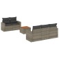 vidaXL Set de muebles de jardín 6 pzas y cojines ratán sintético gris vidaXL Set de muebles de jardín 6 pzas y cojines ratán sintético gris