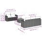 vidaXL Set de muebles de jardín 6 pzas y cojines ratán sintético gris vidaXL Set de muebles de jardín 6 pzas y cojines ratán sintético gris